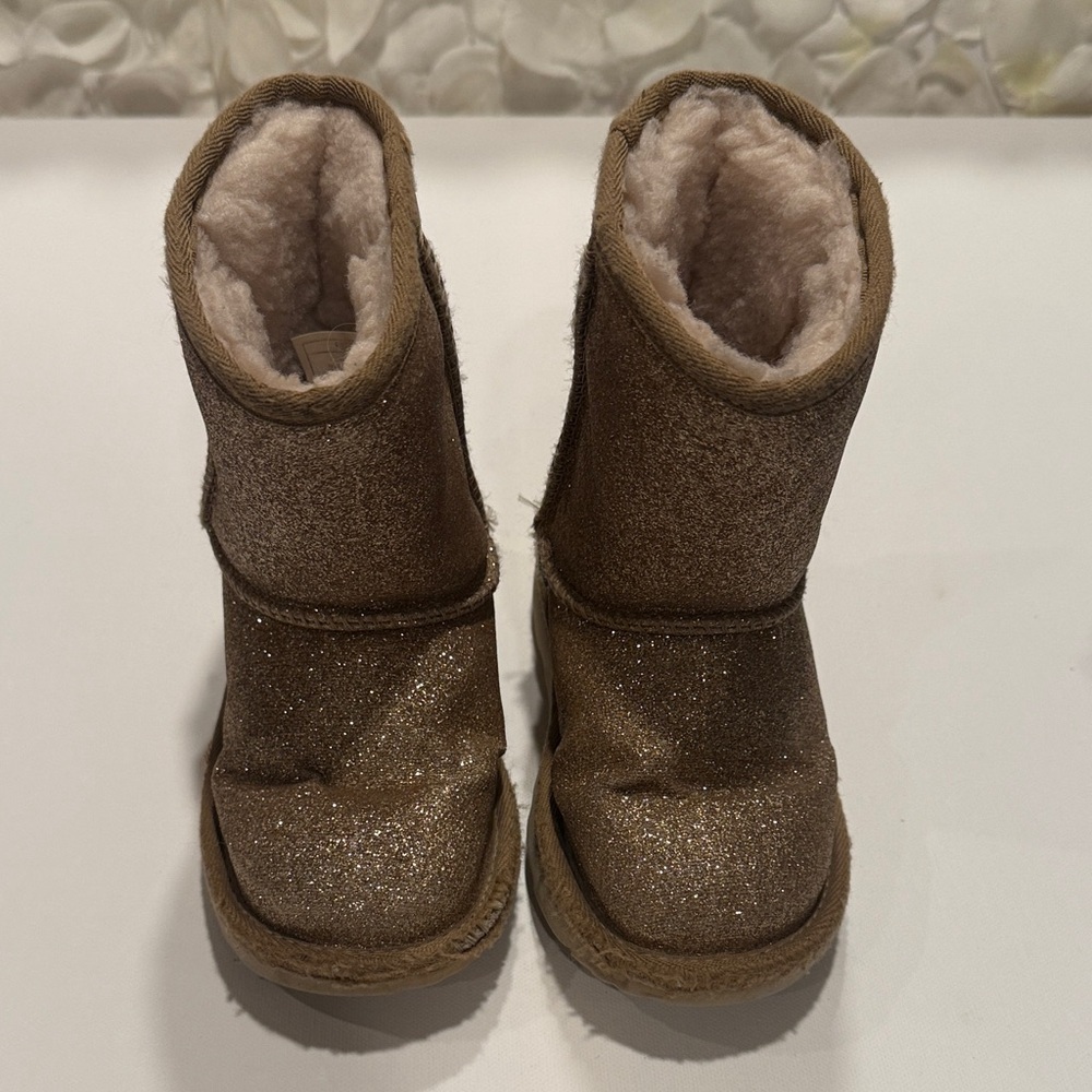 UGG Glittery Tan Boots with Plush Lining